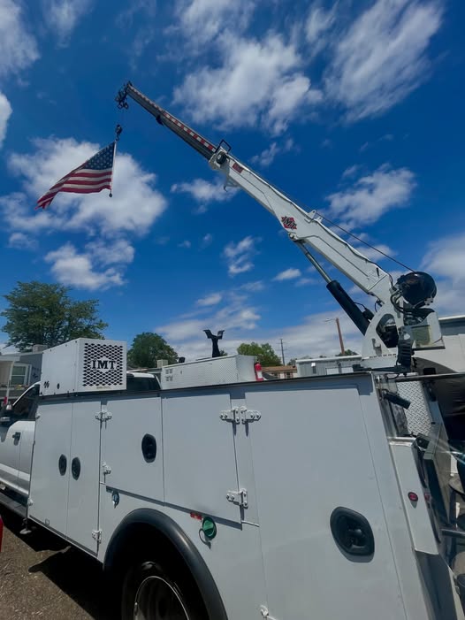 Summit Field Services — IMT crane truck with American flag